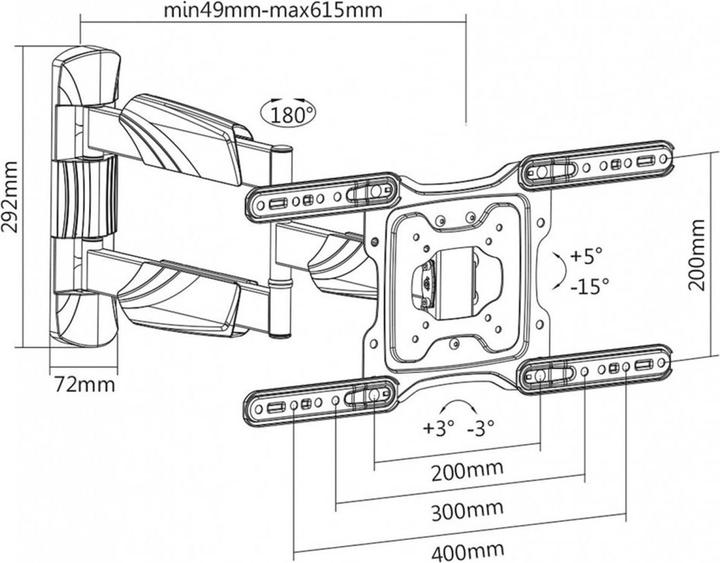 Immagine prodotto Value Supporto da parete per LCD/TV (Muro, 55")