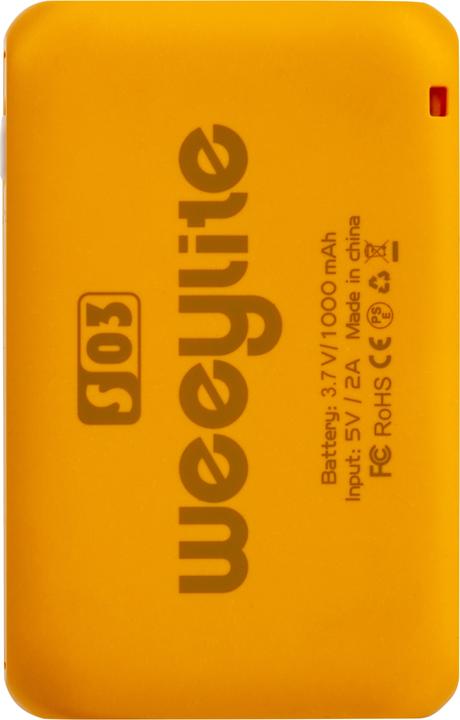 Actual product image Weeylite S03 portable pocket RGB Light Yellow (Video light)