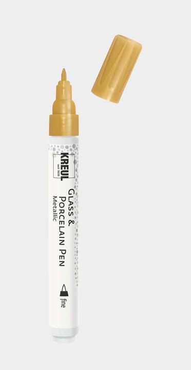 Kreul Glass & Porcelain Pen Metallic fine (Metallic-Gold)