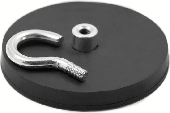 Actual product image Supermagnete Magnet system rubber-coated with hook (1x)