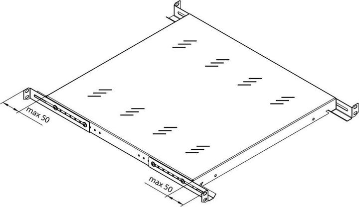 Productafbeelding Triton 19" unitvoet: 1U, 450mm, 80kg