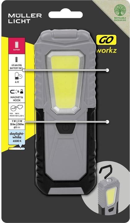 Produktbild Müller Licht Müller-Licht 27700072 WL7 LED Arbeitsleuchte batteriebetrieben 4 W 250 lm (250 lm)