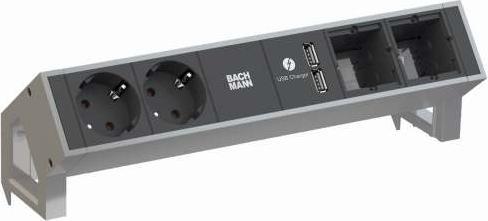Actual product image Bachmann DESK2 - 2xSchuko, 1xUSB & (2 x, CEE 7/3)