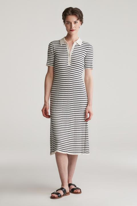 Image du produit GANT Robe Rugger à Rayures en Côtes (L)