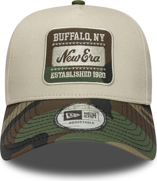Produktbild New Era A-Frame Trucker Cap - Brand Patch Beige Wood Camo (One Size)