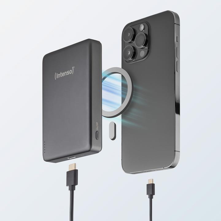 Actual product image Intenso Magn. Wireless Powerbank MW10000 10000 mAh Grey (10000 mAh, 20 W, 37 Wh)