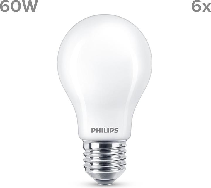 Actual product image Philips Bulbs (E27, 7 W, 806 lm, 6 x, E)