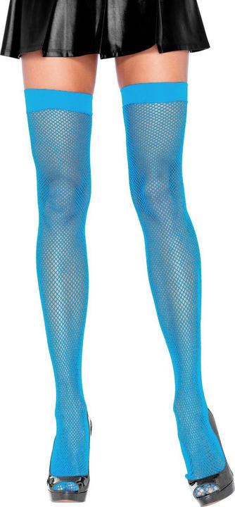 Actual product image Leg Avenue Classic fishnet stockings neon blue (One size)