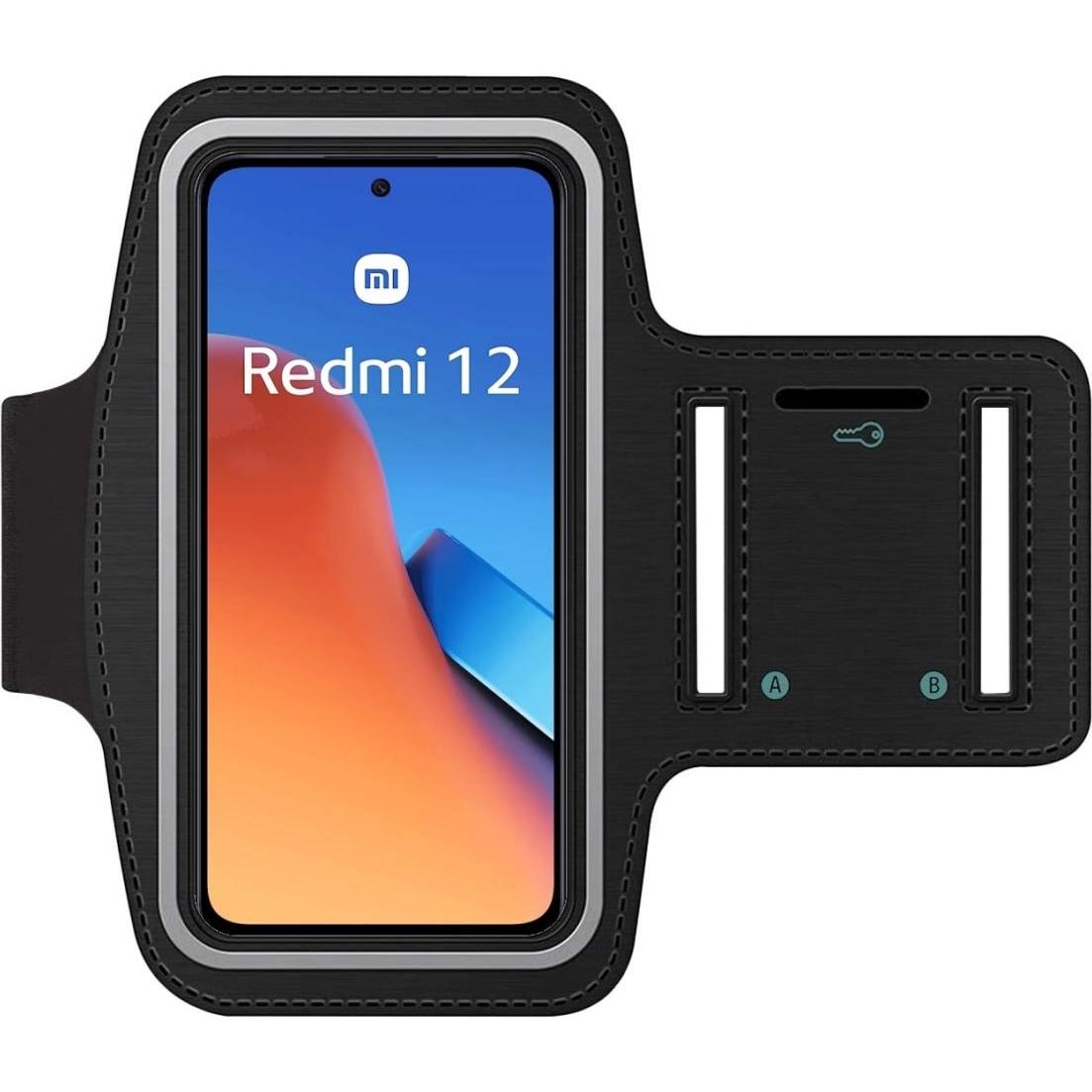 SmartFitness Xiaomi Redmi 12 Handy Sport Armband, Smartphone Sportarmband, Schwarz