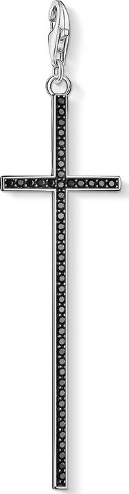 Thomas Sabo Charm-Anhänger Schwarzes Kreuz (Silber)