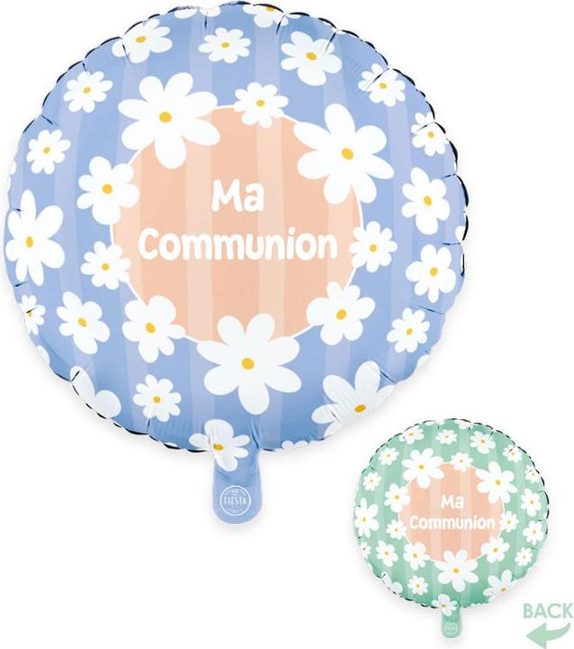 Produktbild Globos Europe Folienballon, 45 cm Durchmesser, rund, Gänseblümchen, Kommunion