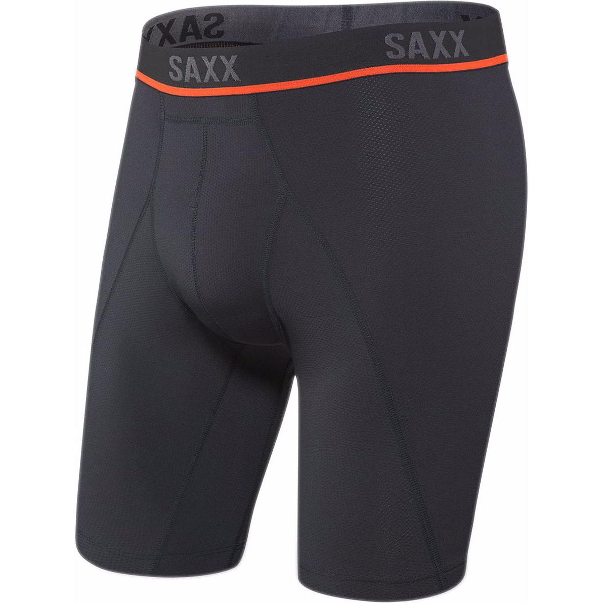 SAXX Underwear, Herren, Funktionsunterhose, Kinetic HD Long Leg Boxer (XXL), Schwarz, XXL