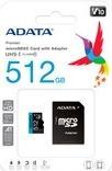 Actual product image Adata Premier 512GB microSDXC (UHS-I U1, Class 10, V10, A1) (512 GB, microSDXC, U1, UHS-I)
