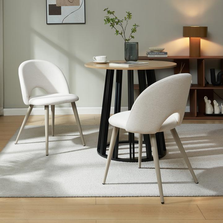 Image du produit En.Casa Esszimmerstuhl Karijoki 6er Set Webstoff Beige