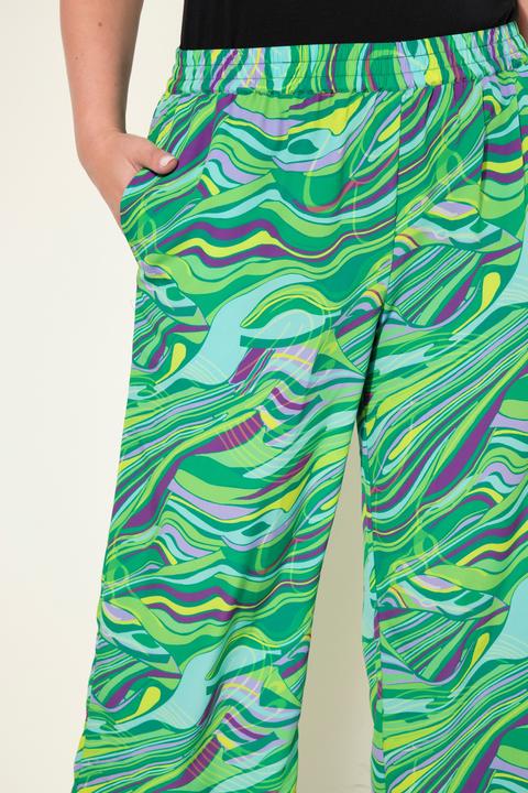 Image du produit Miamoda Pantalon à jambe droite confortable, taille élastique et imprimé all-over (42)