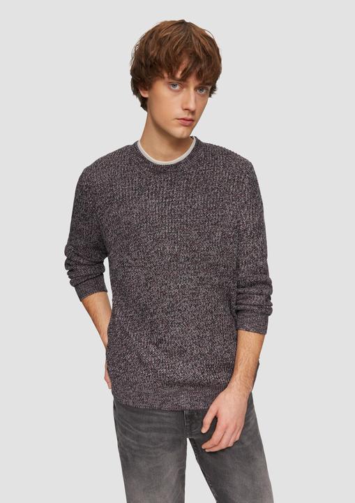 Produktbild S.Oliver Strickpullover Strickpullover mit Rippstruktur (M)