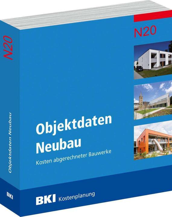 Image du produit BKI Objektdaten Neubau N20 (Allemand, BKI Centre d'information sur les coûts de construction des chambres allemandes d'architectes, 2024)