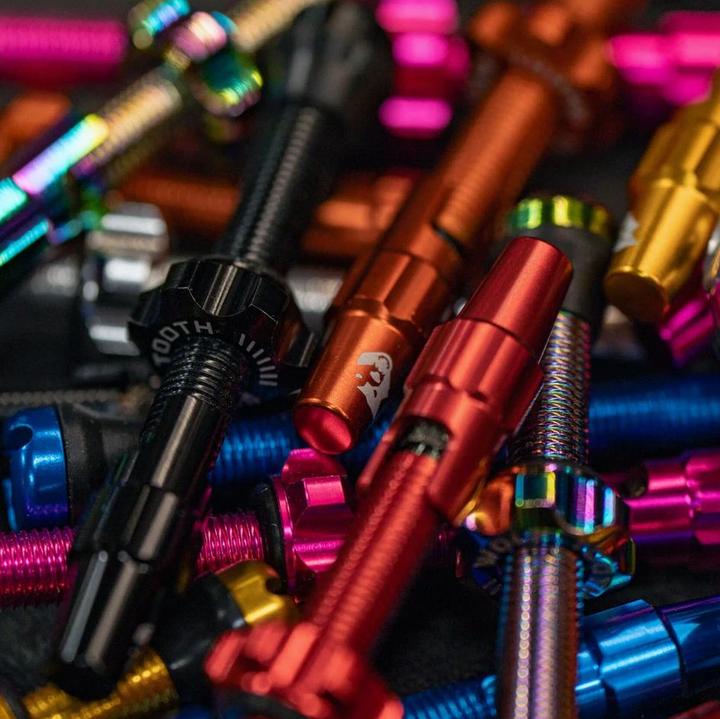 Actual product image Wolf Tooth Tubeless Valve Stem Kit, Clik Valve, 44mm, 2 pcs., raw silver