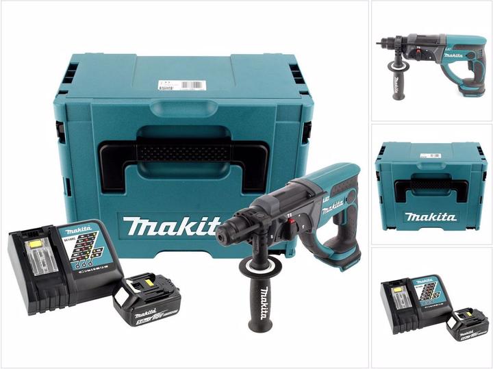 Produktbild Makita DHR 202 RT1J Akku Kombihammer 18V 2,0J + 1x Akku 5,0Ah + Ladegerät im Makpac 2