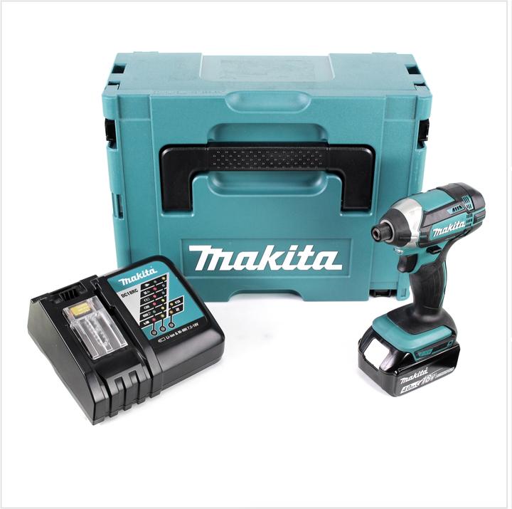 Productafbeelding Makita DTD 152 RM1J 18V Li-Ion accu slagmoersleutel in Makpac met 1x 4.0 Ah accu en 1x snellader