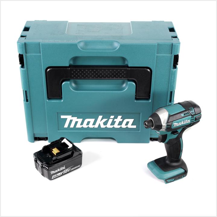 Actual product image Makita DTD 152 M1J 18V Li-Ion Cordless Impact Driver + Makpac Case + 1 x Battery BL 1840 4,0 Ah - wi (Rechargeable battery operated)