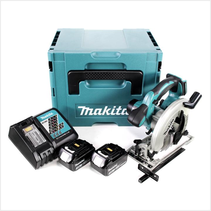 Actual product image Makita DSS 611 RFJ cordless circular saw 18V 165 mm in Makpac + 2x 3.0Ah battery + charger