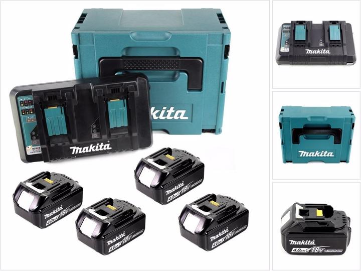 Image du produit Makita Power Source Kit Li 18V avec 4x BL1840B batterie 4,0Ah + DC18RD chargeur double ( 197503-4 ) + Mak (18 V)