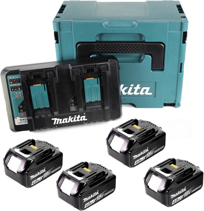 Image du produit Makita Power Source Kit Li 18V avec 4x BL1840B batterie 4,0Ah + DC18RD chargeur double ( 197503-4 ) + Mak (18 V)
