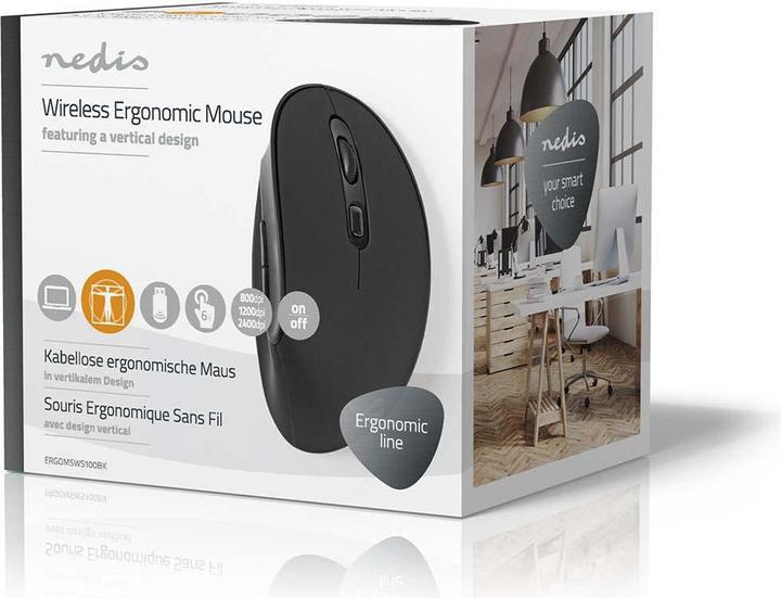 Produktbild Nedis Kabellose ergonomische Maus (Kabellos)