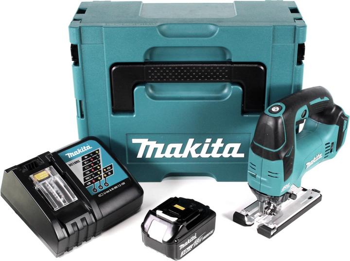 Productafbeelding Makita DJV 182 RF1J Accupendeldecoupeerzaag 18V Brushless + 1x Accu 3,0Ah + Lader + Makpac