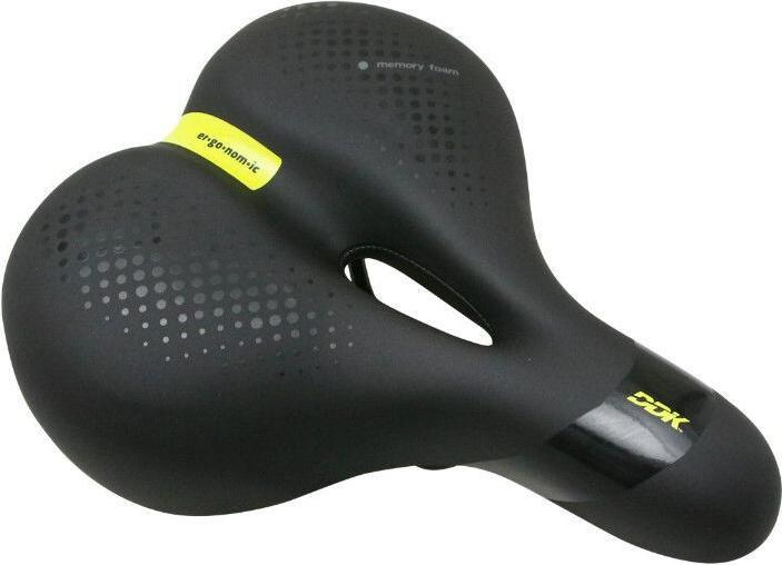 Immagine prodotto Sella ergonomica City in elastomero nero con memory foam e foro centrale per donne