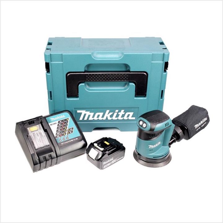 Produktbild Makita DBO 180 RF1J 18 V Akku Exzenterschleifer + 1x Akku 3,0Ah + Ladegerät + Makpac (Exzenterschleifer)