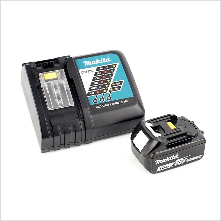 Produktbild Makita DBO 180 RF1J 18 V Akku Exzenterschleifer + 1x Akku 3,0Ah + Ladegerät + Makpac (Exzenterschleifer)