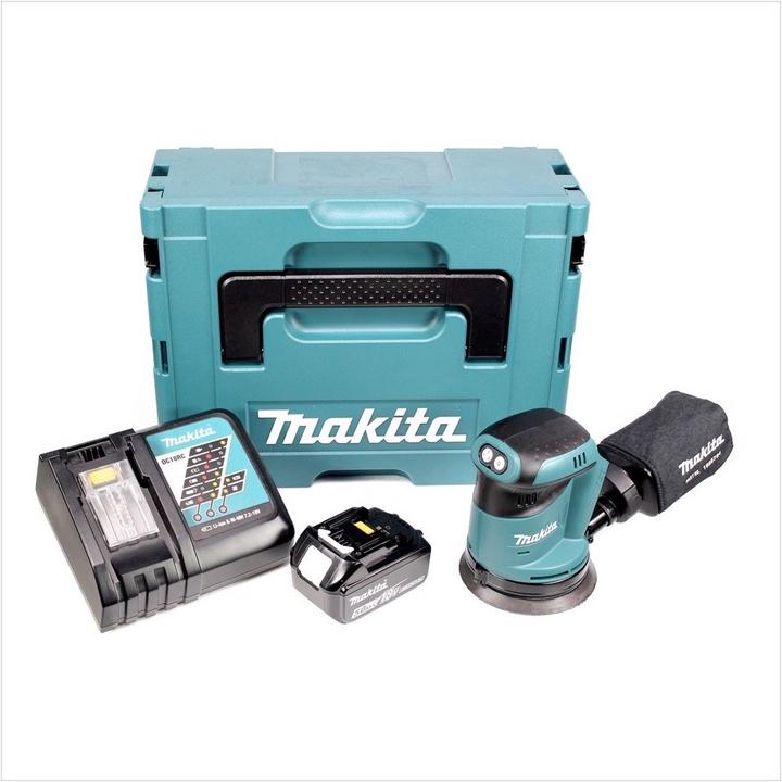 Produktbild Makita DBO 180 RT1J 18 V Akku Exzenterschleifer + 1x Akku 5,0Ah + Ladegerät + Makpac (Exzenterschleifer)