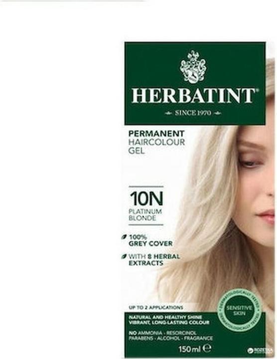 Produktbild Herbatint Permanentes Haarfärbegel 10n Xantho Platine - 150ml (10n Xantho Platine)