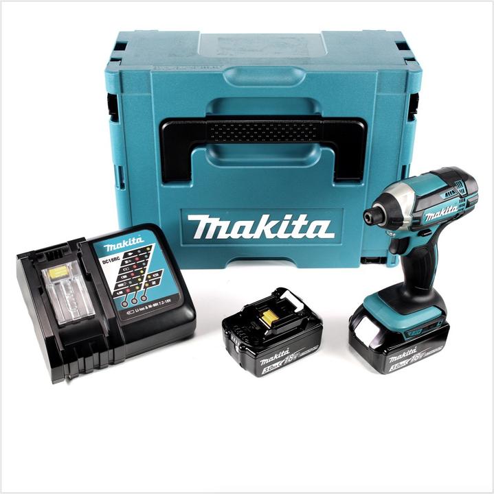 Productafbeelding Makita DTD 152 RFJ Accu-slagmoersleutel 1/4" 18V 165Nm + 2x batterijen 3,0Ah + lader in Makpac