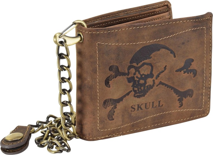 Produktbild Greenburry Vintage Skull Geldbörse Leder 12 cm