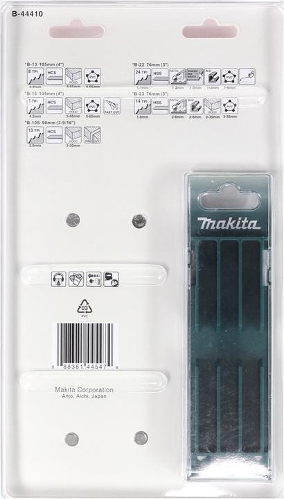 Produktbild Makita DJV 181 Z Akku Pendelhubstichsäge 18V Brushless Solo + 17x Sägeblatt - ohne Akku, ohne Ladege