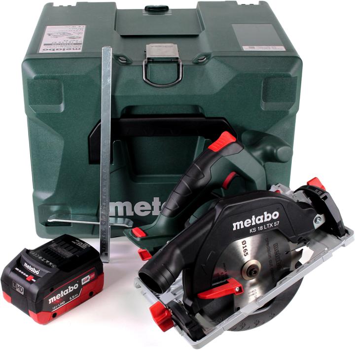 Produktbild Metabo KS 18 LTX 57 Akku Handkreissäge 18V 165x20mm+ 1x Akku 5,5Ah + MetaLoc - ohne Ladegerät