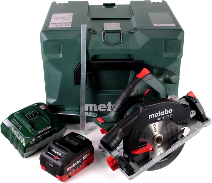 Produktbild Metabo KS 18 LTX 57 Akku Handkreissäge 18V 165x20mm + 1x Akku 5,5Ah + Ladegerät + MetaLoc