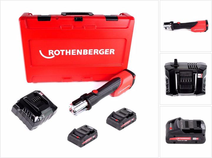 Rothenberger Pressa a batteria ROMAX 4000 18V + 2x batteria 4,0Ah + caricatore + valigetta