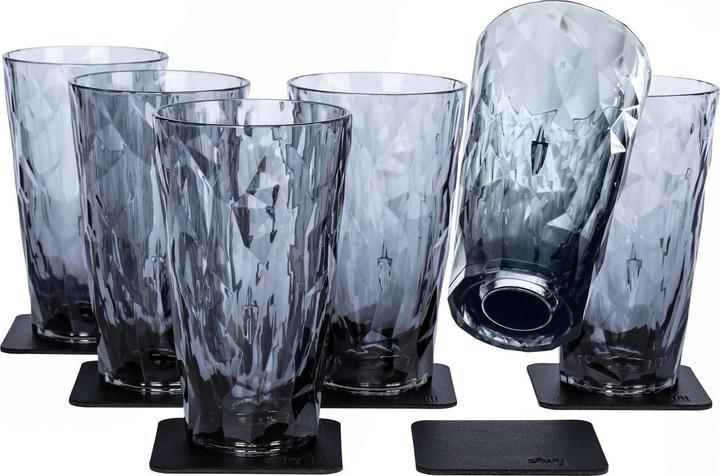 Actual product image Silwy Magnet Plastic Glasses Long Drink Grey