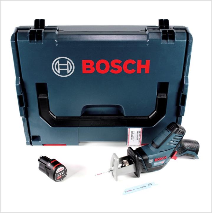 Actual product image Bosch Professional GSA 12V-14 Li-Ion Professional Cordless Reciprocating Saw + L-Boxx Carry Case + 1 x Battery GB