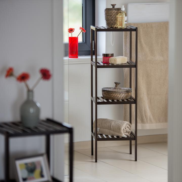 Immagine prodotto Relaxdays Mensola da bagno in bambù (34,5 x 33 x 110 cm)