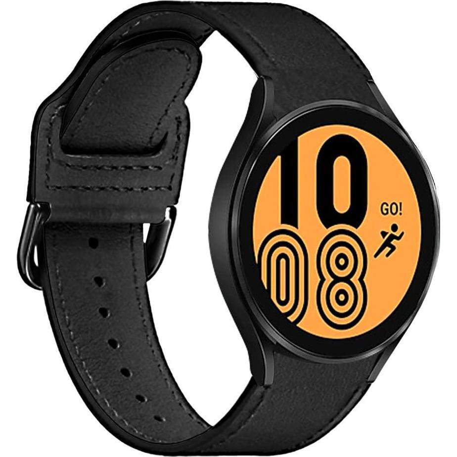 Puro Bracciale in pelle Classic per Galay Watch4 / Watch 4 classic, nero (In plastica), Cinturini per orologi, Nero