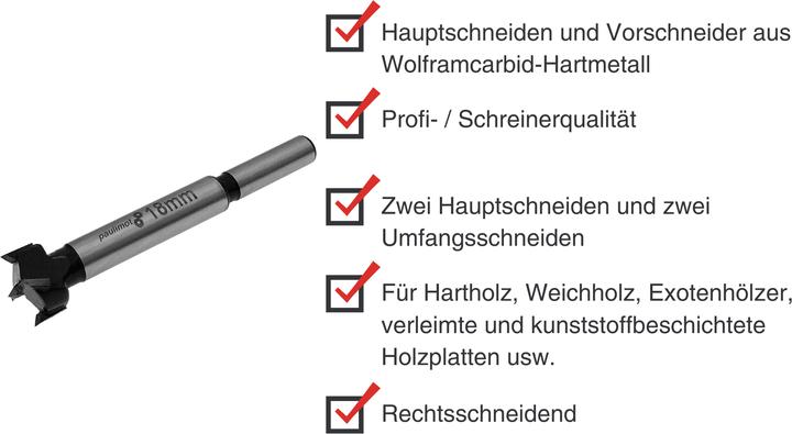 Actual product image Paulimot Kunstbohrer, hartmetallbestückt Ø 18 x 90 mm (18 millimetres)