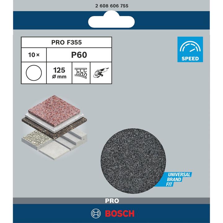 Actual product image Bosch Professional Zubehör Pro F355 Schleifblatt (60)