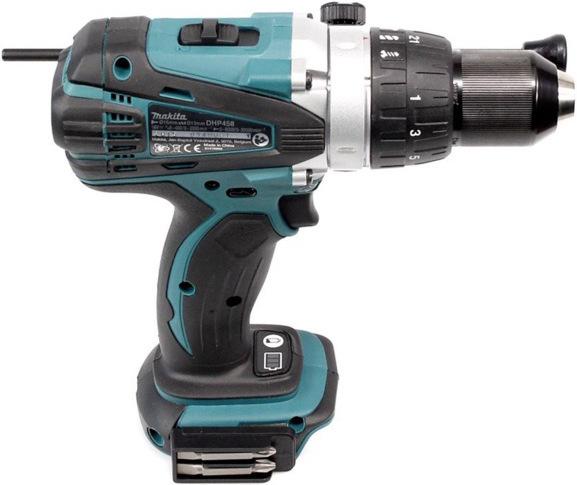 Immagine prodotto Makita DHP 458 Z Trapano avvitatore ad impulsi 18V 91Nm a batteria + Set di 100 punte per tra (Batteria ricaricabile)