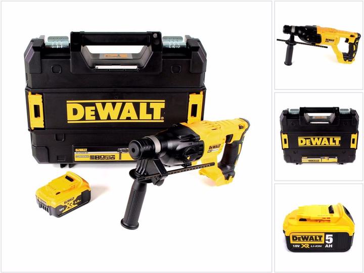 Actual product image DeWalt DCH 133 NT Battery combi hammer 18V 2,6J SDS plus Brushless + 1x battery 5,0Ah + TSTAK - without
