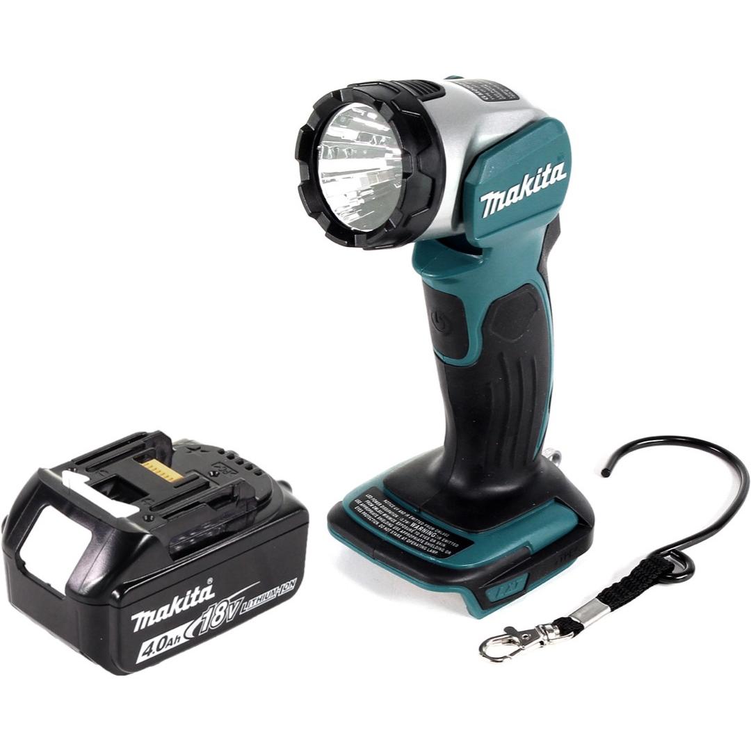 Makita, Arbeitsleuchte, DML 802 M1 Akku Lampe 18 V Li-Ion für 14,4 und 18 V Akku + 1 x 4,0 Ah Akku - ohne Ladegerät (180...